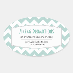 Sticker Ovale Promo Aqua Chevron