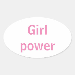 Sticker Ovale puissance des filles