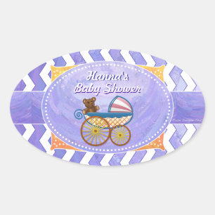 Sticker Ovale Purple Sun Baby Stuff