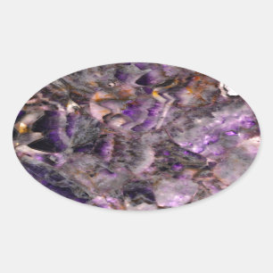 Sticker Ovale quartz pourpre