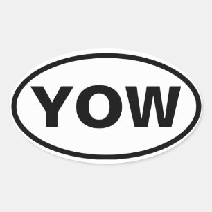 Sticker Ovale QUATRE Aéroport international d'Ottawa "YOW"