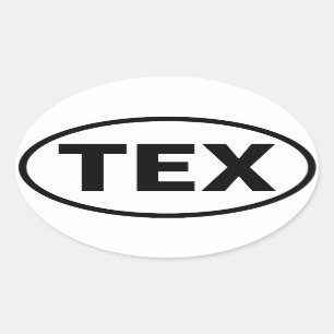 Sticker Ovale QUATRE aéroport régional "TEX " du tellurure