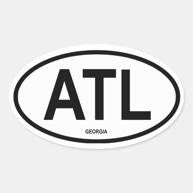 Sticker Ovale QUATRE Atlanta "ATL" (Devant)
