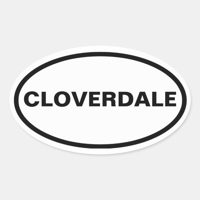 Sticker Ovale QUATRE Cloverdale, Montgomery, Alabama (Devant)