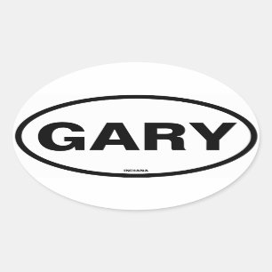 Sticker Ovale QUATRE Gary Indiana