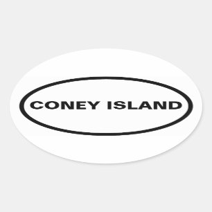 Sticker Ovale QUATRE île Coney
