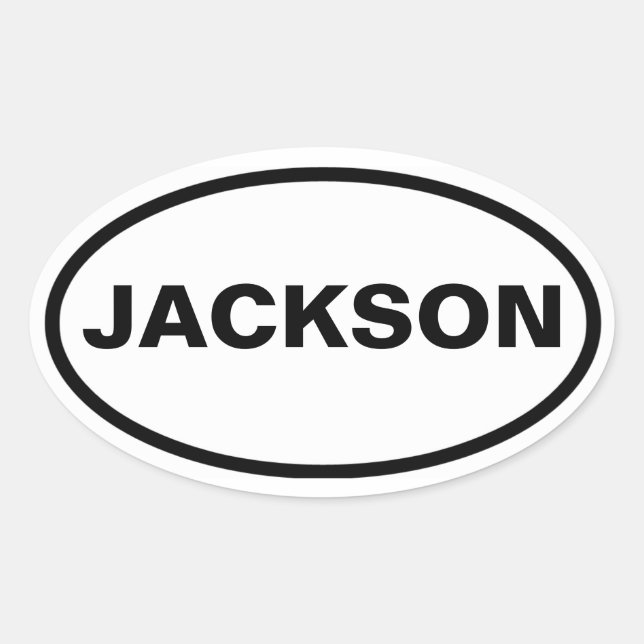 Sticker Ovale QUATRE Jackson, Wyoming (Devant)