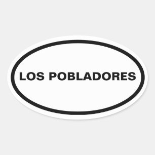 Sticker Ovale QUATRE "Los Pobladores"