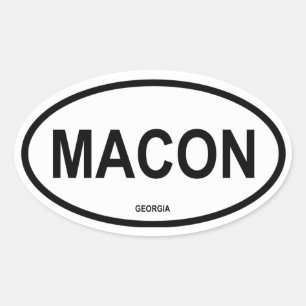 Sticker Ovale QUATRE Macon, Géorgie
