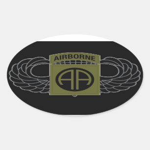 Sticker Ovale quatre-vingt-deuxième Division Aéroportée "tout