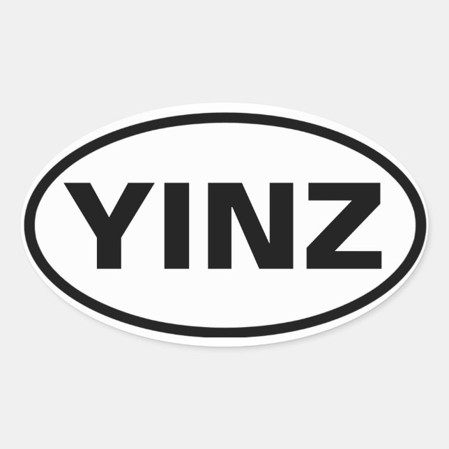STICKER OVALE QUATRE "YINZ" (Devant)