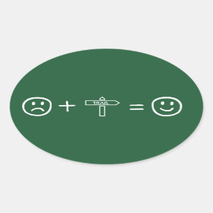 Sticker Ovale Randonnée Vous Rend Heureux