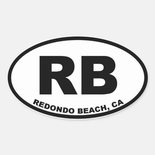 Sticker Ovale RB Redondo Beach ovale (Devant)