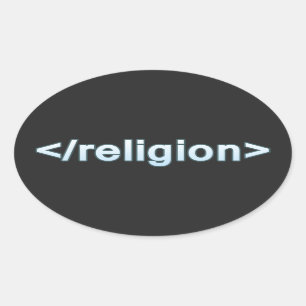Sticker Ovale Religion de fin