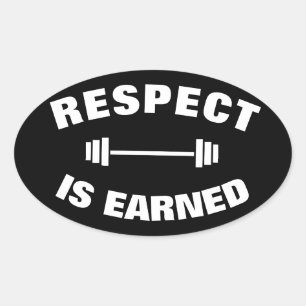 Sticker Ovale Respect Motivant Cool Est Gagné