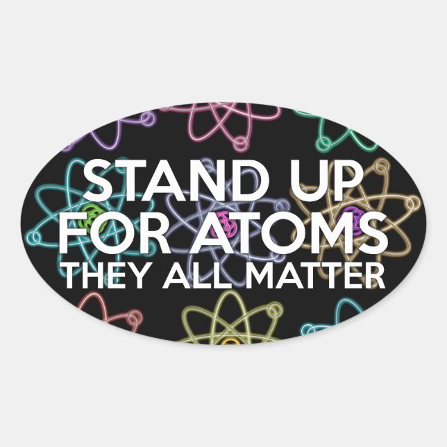 STICKER OVALE RETENDEZ-VOUS POUR LES ATOMES (Devant)
