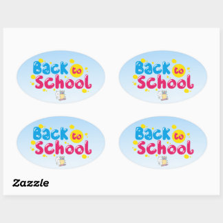 Sticker Ovale Retour à l'école