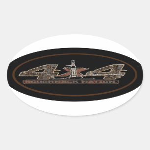 Sticker Ovale RIG UP CAMO Oilfield