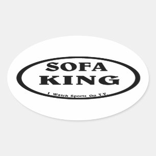 Sticker Ovale Roi de sofa, Nonrunner.