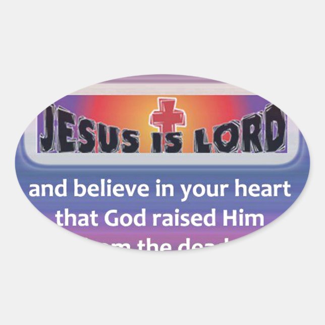Sticker Ovale Romains 10:9 (Devant)