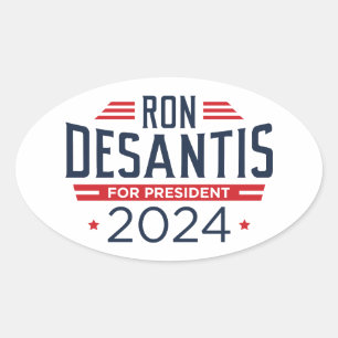 Sticker Ovale Ron DeSantis Pour Président 2024