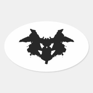 Sticker Ovale Rorschach Inkblot