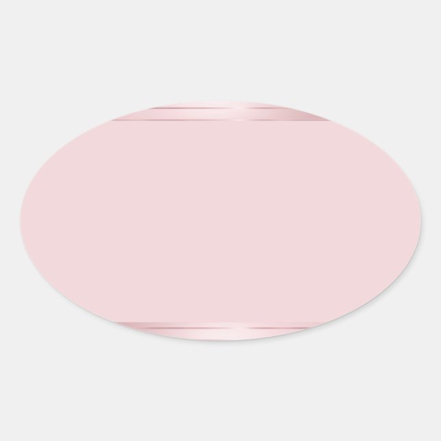 Sticker Ovale Rose Gold Blank Modèle tendance élégant moderne (Devant)