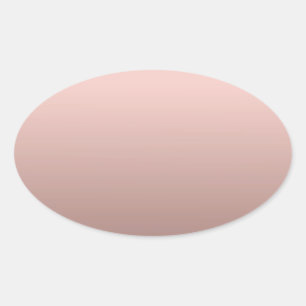 Sticker Ovale Rose Gold Élégant Ajoutez Votre Texte Modèle Vierg