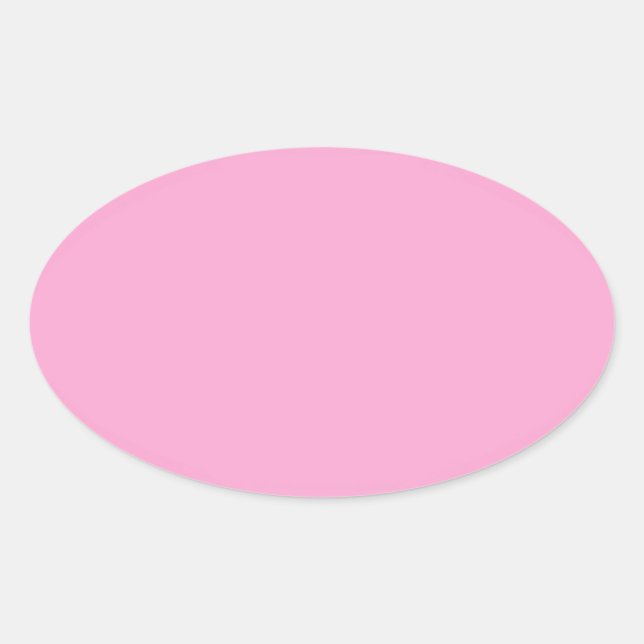 Sticker Ovale Rose uni (Devant)