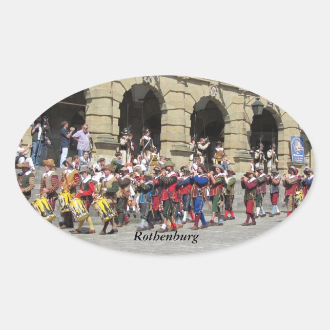 Sticker Ovale Rothenburg, Allemagne (Devant)
