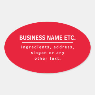 Sticker Ovale Rouge et blanc polyvalent