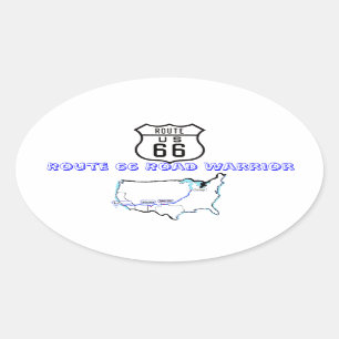 Sticker Ovale Route 66