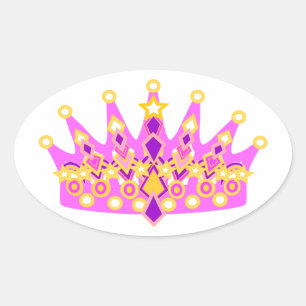 Sticker Ovale Royal Princess Crown