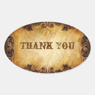 Sticker Ovale Russe Pays Cowboy Mariage occidental