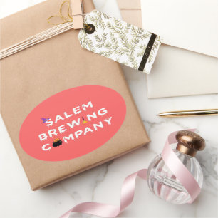 Sticker Ovale Salem Brewing Company White