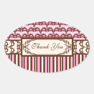 Sticker Ovale Salon victorien Elégant Wild West Cowgirl Damask