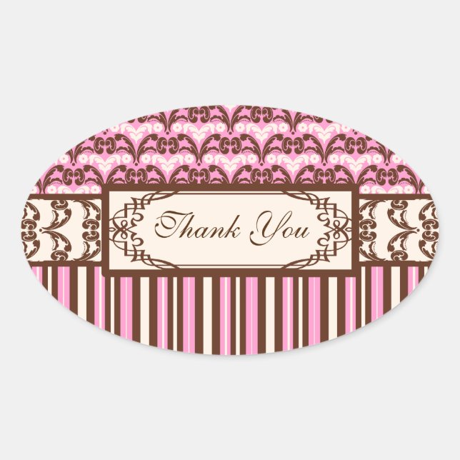 Sticker Ovale Salon victorien Elégant Wild West Cowgirl Damask (Devant)