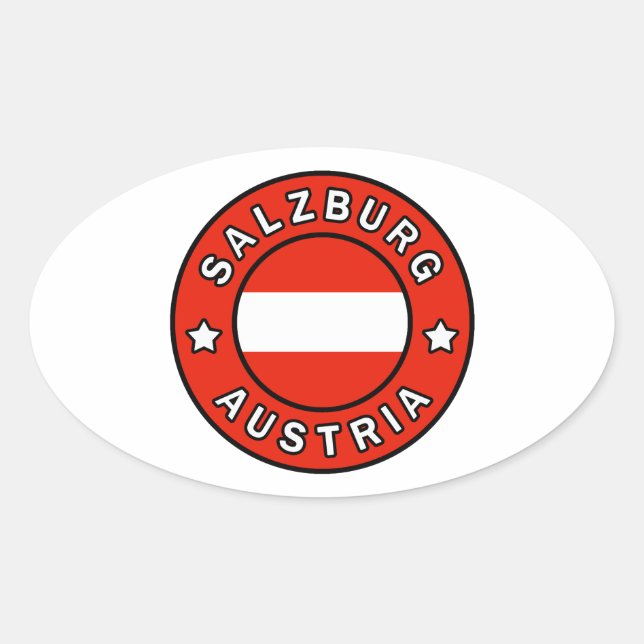 Sticker Ovale Salzbourg Autriche (Devant)