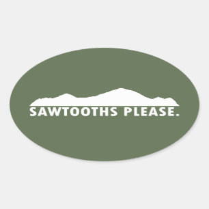 Sticker Ovale Sawtooths S'Il Vous Plaît