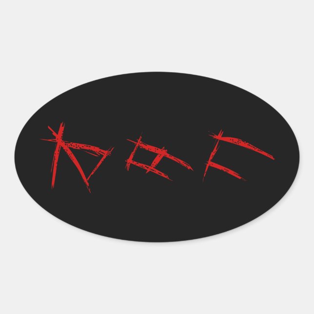 STICKER OVALE SCARY OTAKU オ タ (Devant)