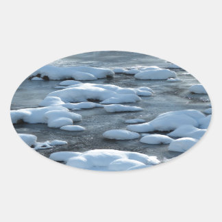 Sticker Ovale Scène arctique