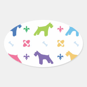 Sticker Ovale Schnauzer miniature