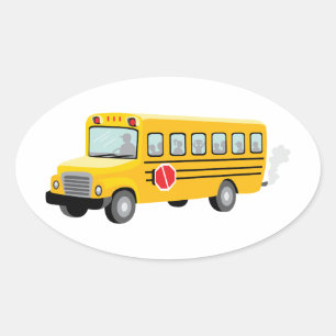Sticker Ovale School Bus