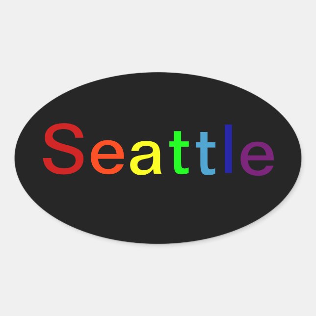Sticker Ovale Seattle (Devant)