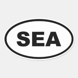 Sticker Ovale Seattle SEA