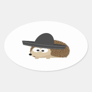 Sticker Ovale Señor Hedgehog