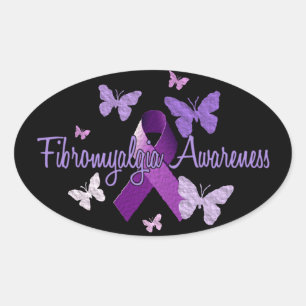 Sticker Ovale Sensibilisation à la fibromyalgie
