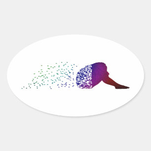 Sticker Ovale Sensibilisation à la santé mentale