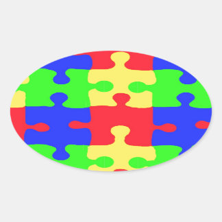 Sticker Ovale Sensibilisation sur l'autisme