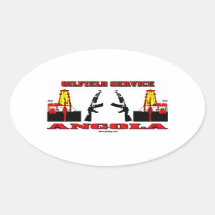 Sticker Ovale Service Angola, expert pétrolier international,